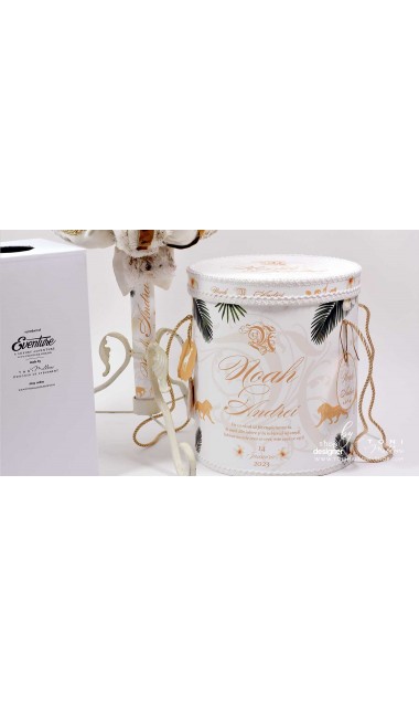 Trusou de botez cu broderie personalizata pentru baieti, Gold Jungle 15